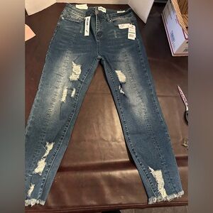 William rast high rise slim straight jeans